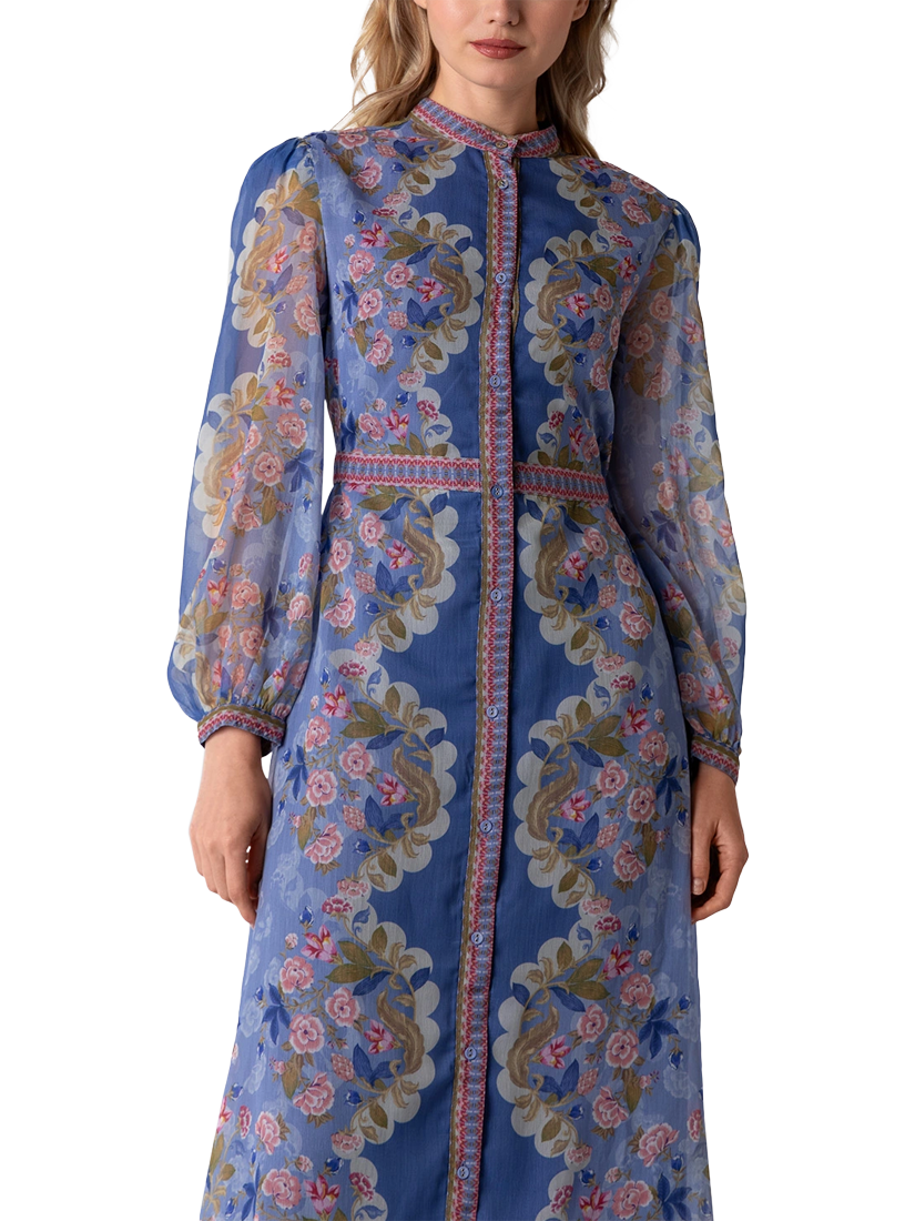 Product image 2 of 3, which shows Raishma Evangeline Floral Dress, Purple, 8