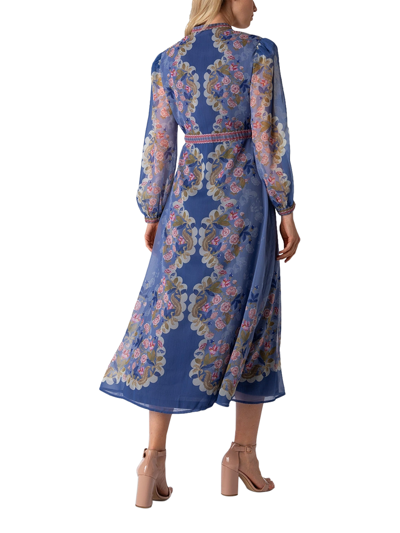 Product image 3 of 3, which shows Raishma Evangeline Floral Dress, Purple, 8