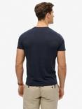 Superdry Essential Embroidered T-Shirt, Black, Eclipse Navy