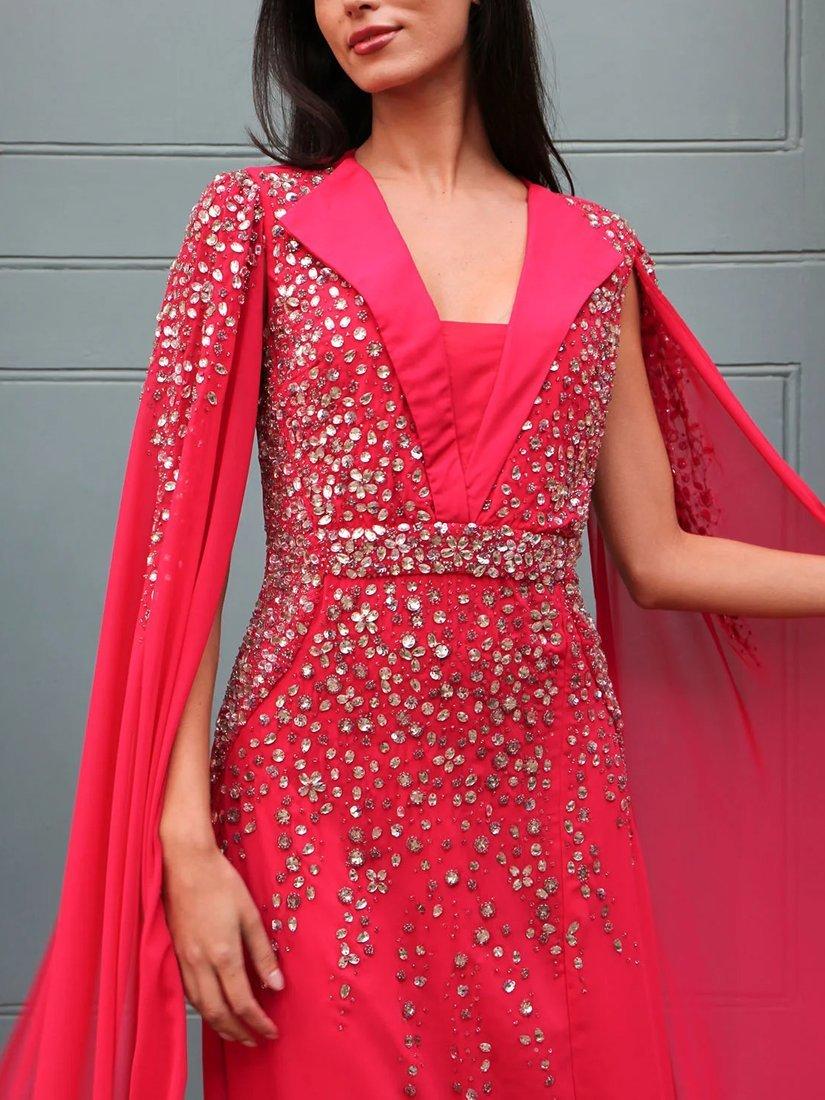 Product image 2 of 3, which shows Raishma Gabrielle Sequins Maxi Dress, Pink, 18