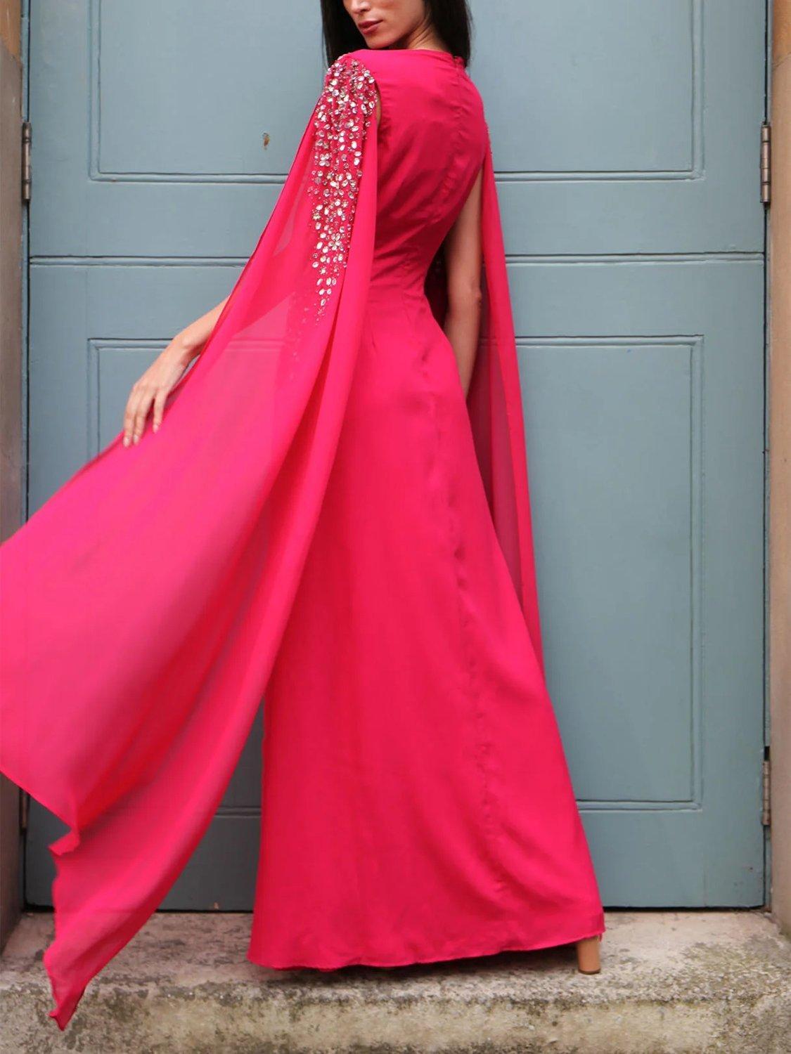 Product image 3 of 3, which shows Raishma Gabrielle Sequins Maxi Dress, Pink, 18