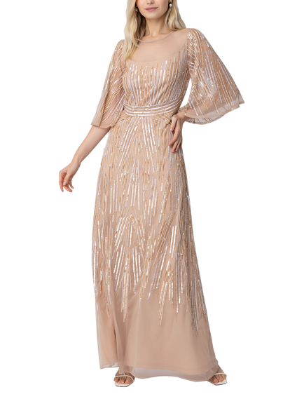 Raishma Jenna Beadwork Maxi Dress, Natural, Natural