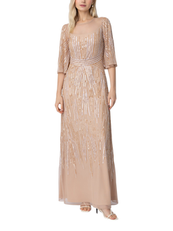 Raishma Jenna Beadwork Maxi Dress, Natural - view 2, Natural