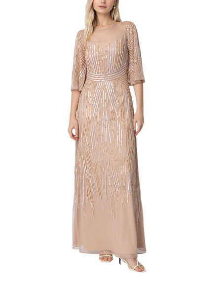 Raishma Jenna Beadwork Maxi Dress, Natural - view 2, Natural