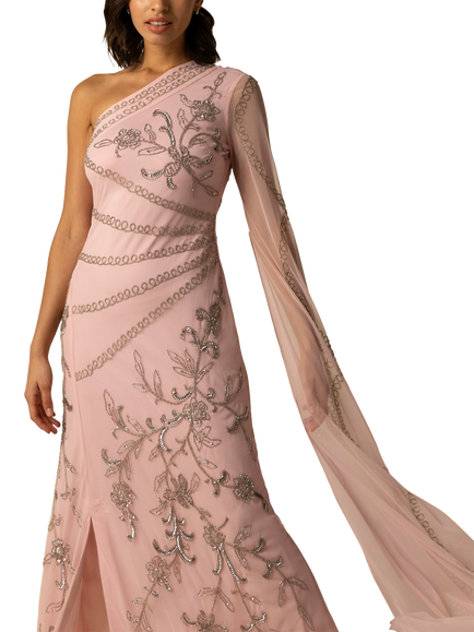 Raishma Marina Floral Maxi Dress, Pink - view 2, Pink