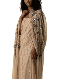 Raishma Opal Embellishment Cape Dress, Natural