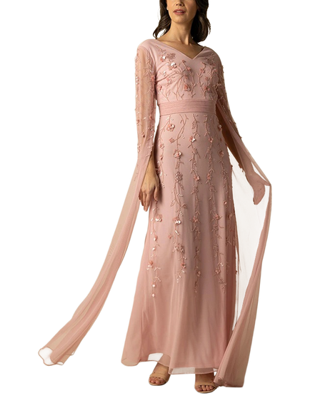 Raishma Betsy Floral Embroidery Dress, Pink, Pink