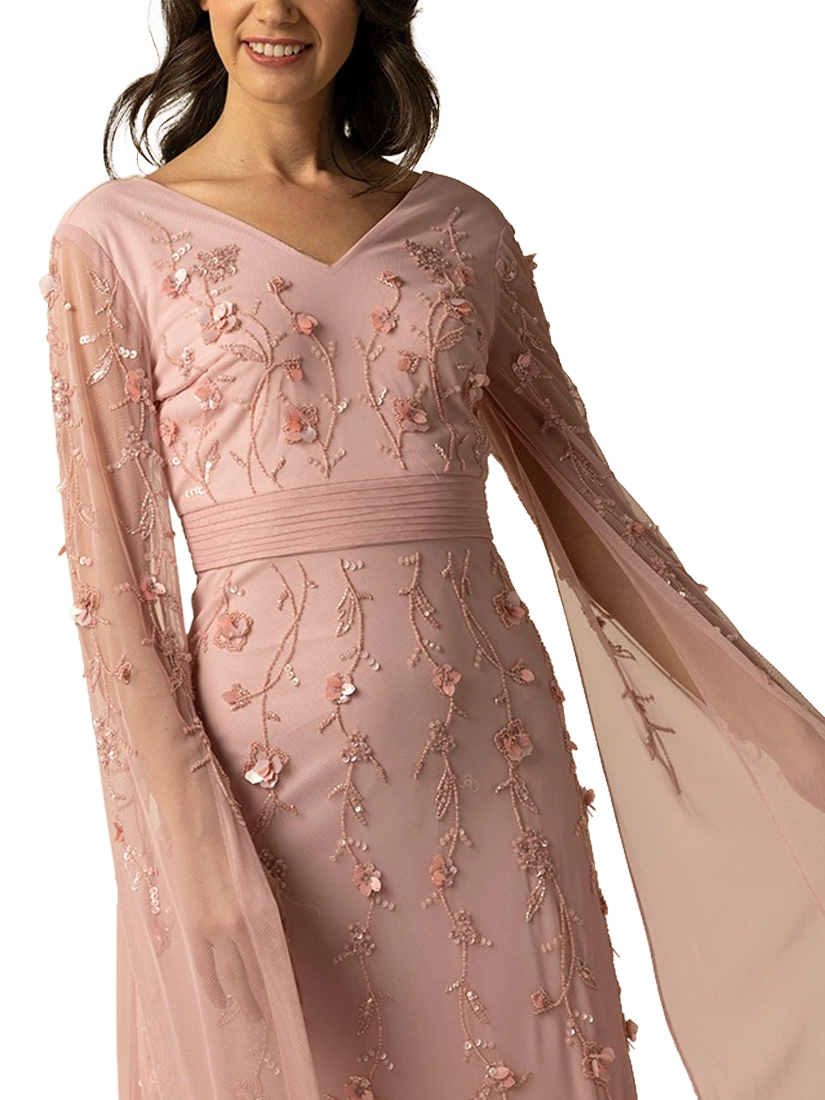 Product image 2 of 3, which shows Raishma Betsy Floral Embroidery Dress, Pink, 6