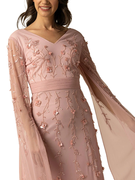 Raishma Betsy Floral Embroidery Dress, Pink - view 2, Pink