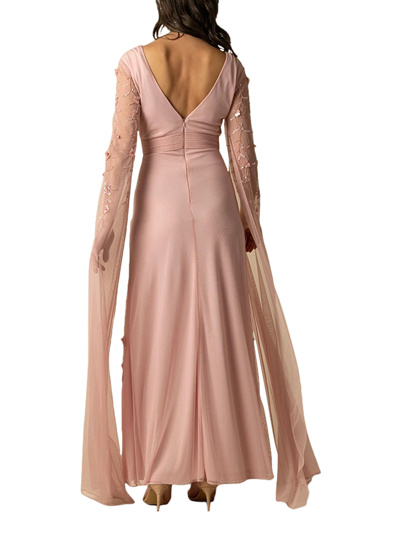 Product image 3 of 3, which shows Raishma Betsy Floral Embroidery Dress, Pink, 6
