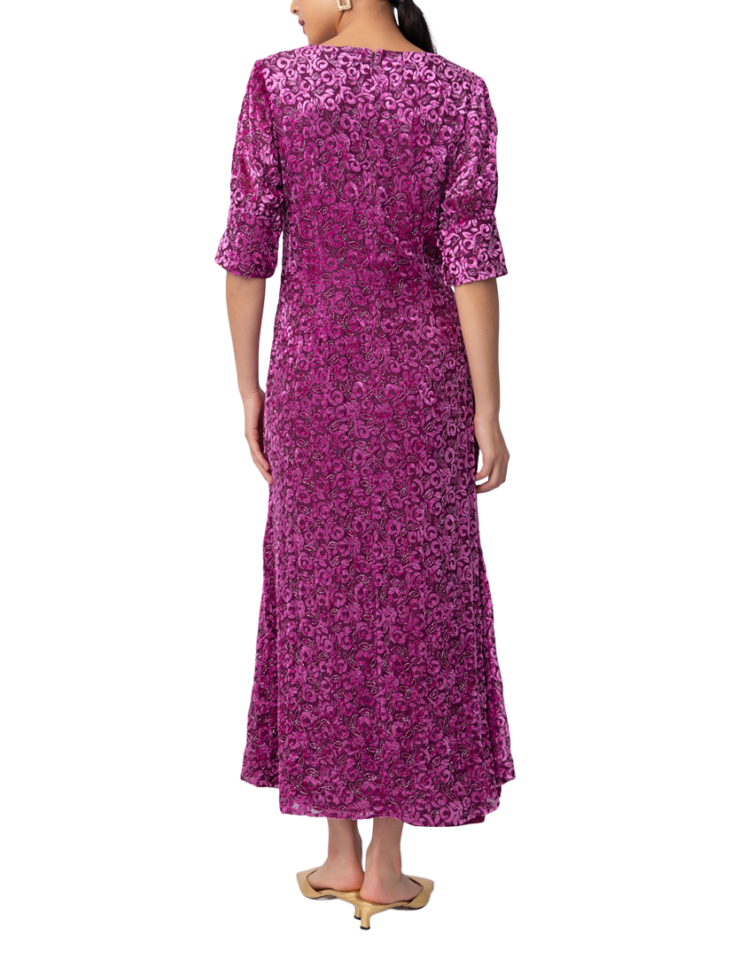 Product image 3 of 3, which shows Raishma Roxana Midi Dress, Burgundy, 8