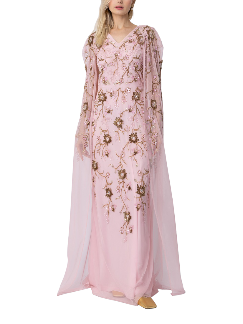 Product image 1 of 3, which shows Raishma Sarah-Jane Floral Embroidered Dress, Pink, 8