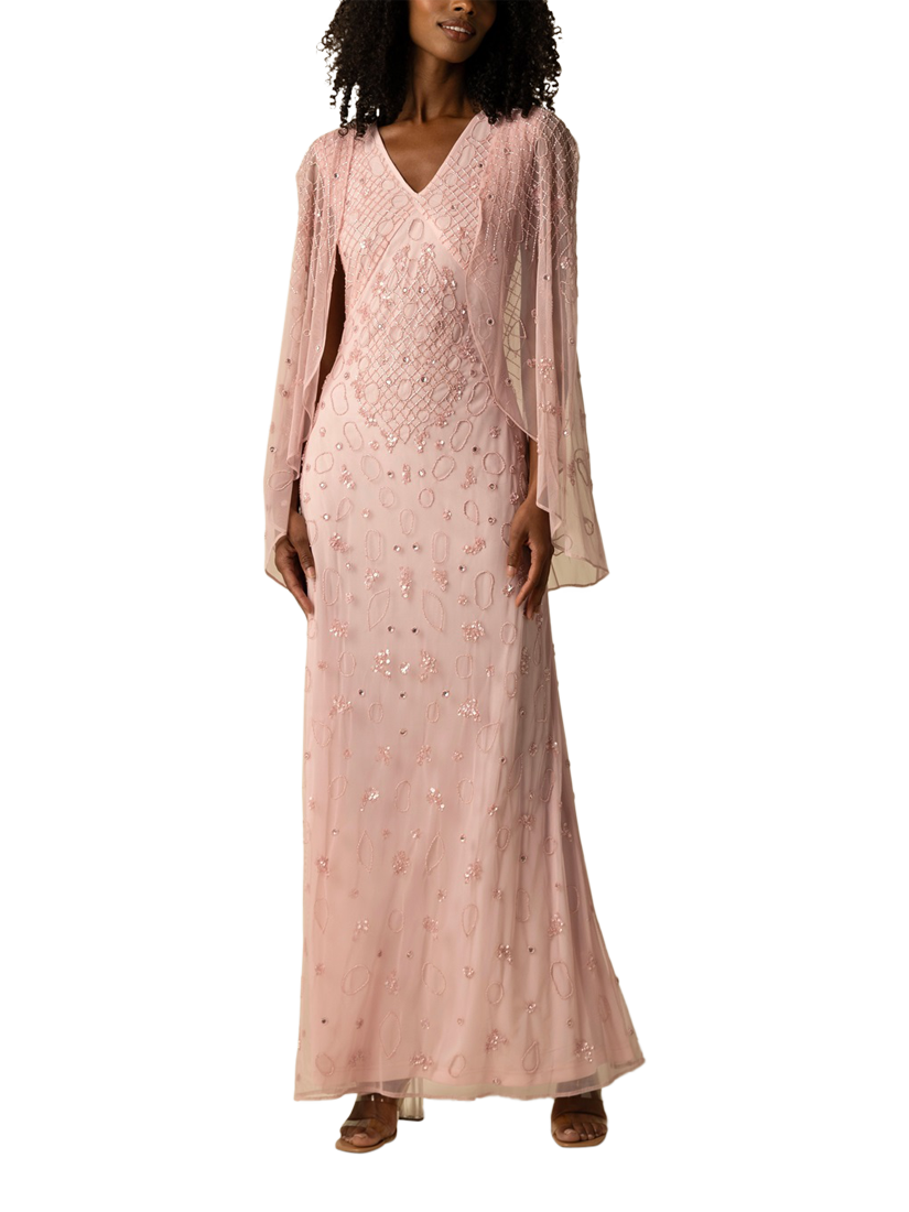 Product image 1 of 3, which shows Raishma Selena Sequin V-Neck Dress, Pink, 8