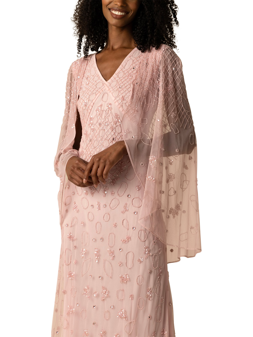 Product image 2 of 3, which shows Raishma Selena Sequin V-Neck Dress, Pink, 8