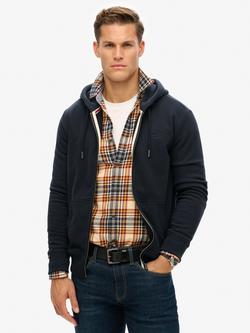 Superdry Essential Logo Zip Hoodie, Eclipse Navy