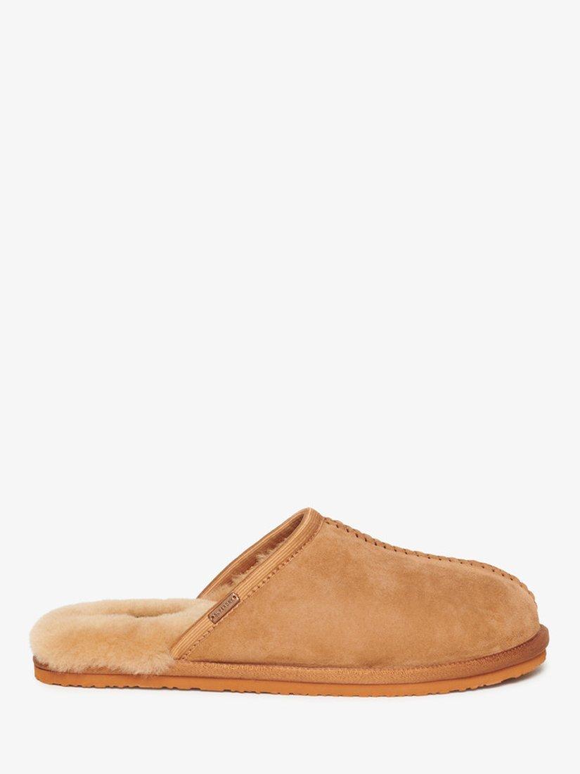 Superdry Suede Mule Slippers, Tan