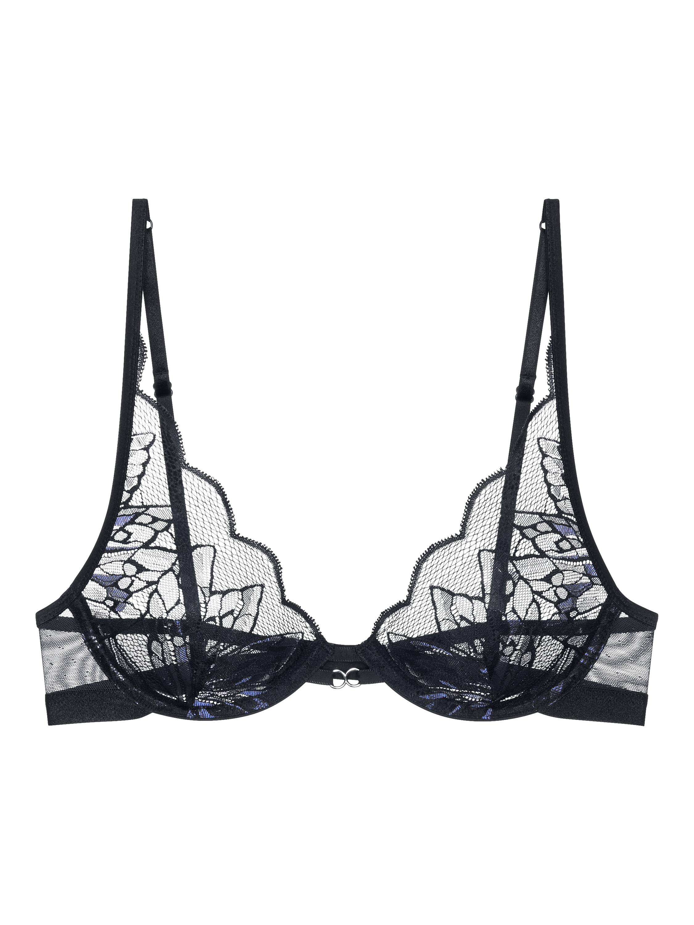 Product image 4 of 4, which shows Triumph Crazy Stupid Love Underwired Plunge Bra, Black, 32B