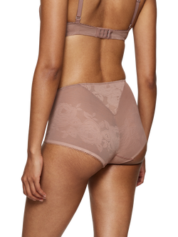 Triumph Shape Wild Rose Sensation Maxi Knickers, Chocolate Mousse - view 2, Chocolate Mousse