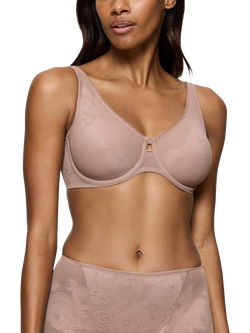 Triumph Shape Wild Rose Sensation Bra, Chocolate Mousse, Chocolate Mousse