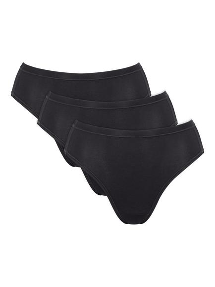 sloggi Go Daily Cotton Tai Briefs, Pack of 3, Black