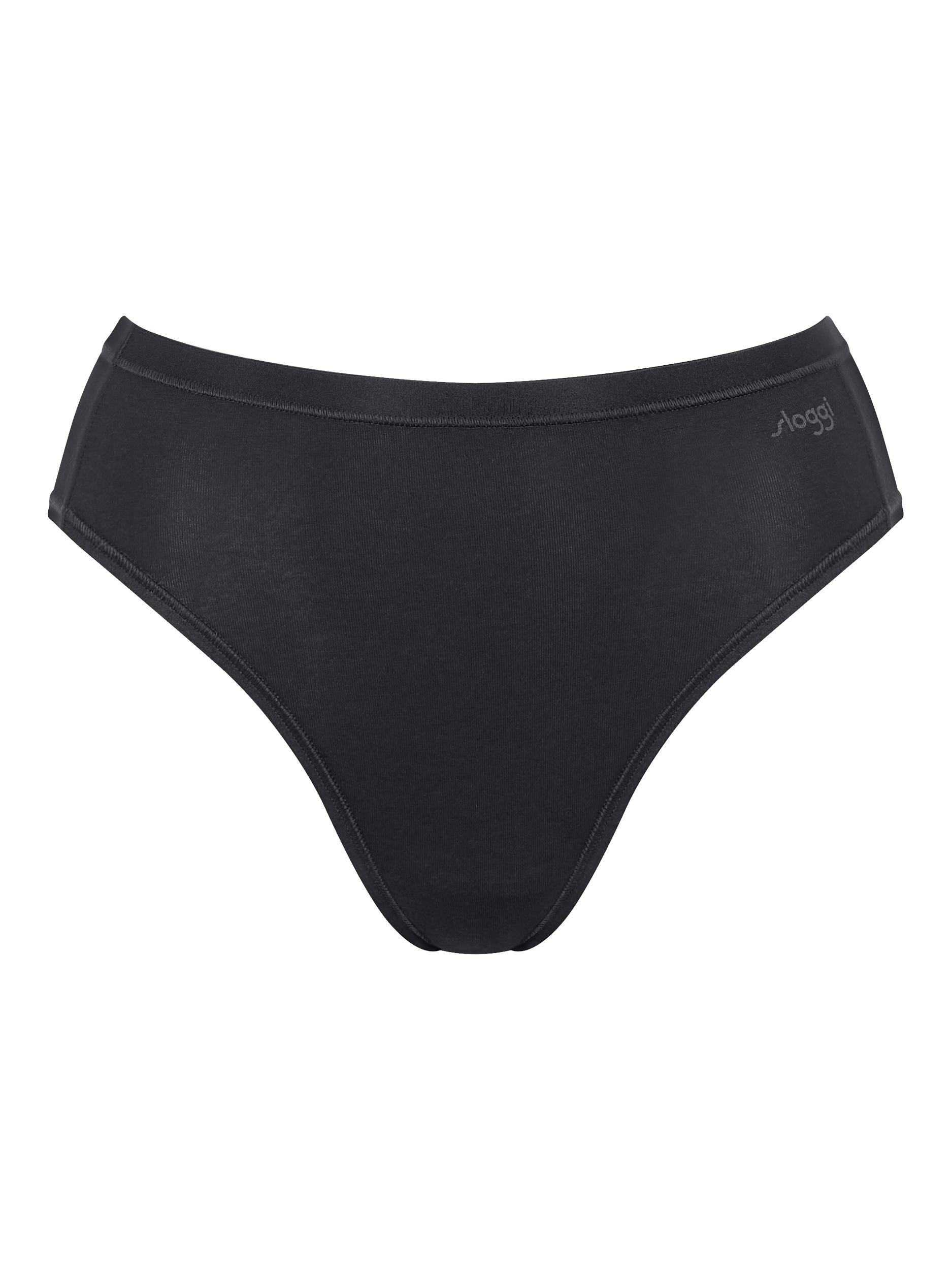 Product image 6 of 7, which shows sloggi Go Daily Cotton Tai Knickers, Pack of 3, Black, S