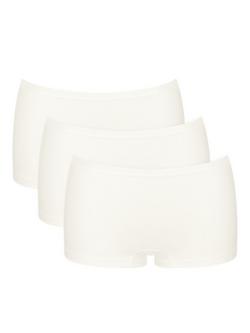 sloggi Go Daily Cotton Short Knickers, Pack of 3, Silk White