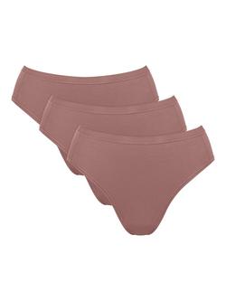 sloggi Go Daily Cotton Tai Briefs, Pack of 3, Cacao