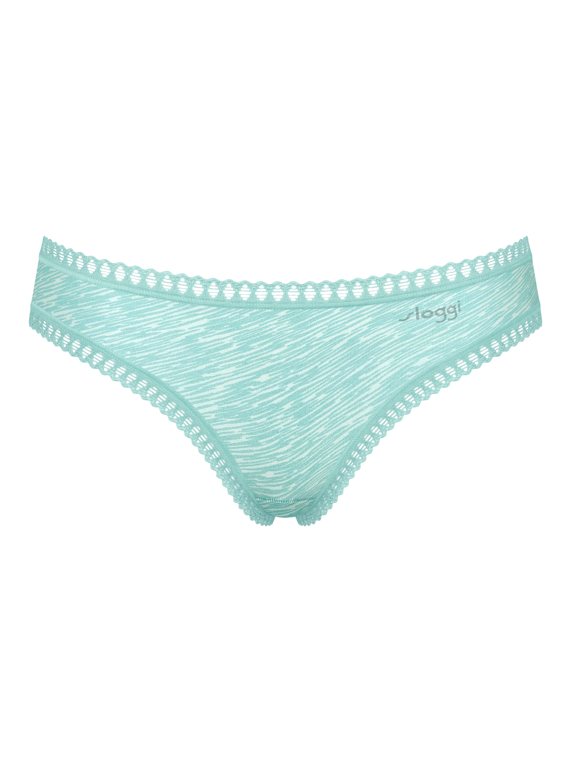 Product image 8 of 8, which shows sloggi GO Crush Organic Cotton Blend Mini Briefs, Pack of 3, Green/Multi, S