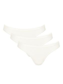 sloggi Go Daily Cotton Bikini Knickers, Pack of 3, Silk White