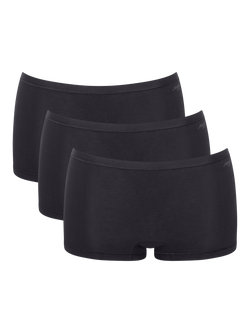 sloggi Go Daily Cotton Short Knickers, Pack of 3, Black