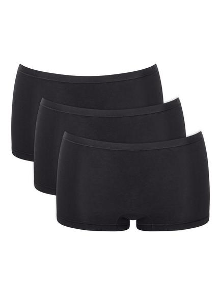 sloggi Go Daily Cotton Short Knickers, Pack of 3, Black