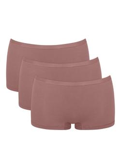sloggi Go Daily Cotton Short Knickers, Pack of 3, Cacao