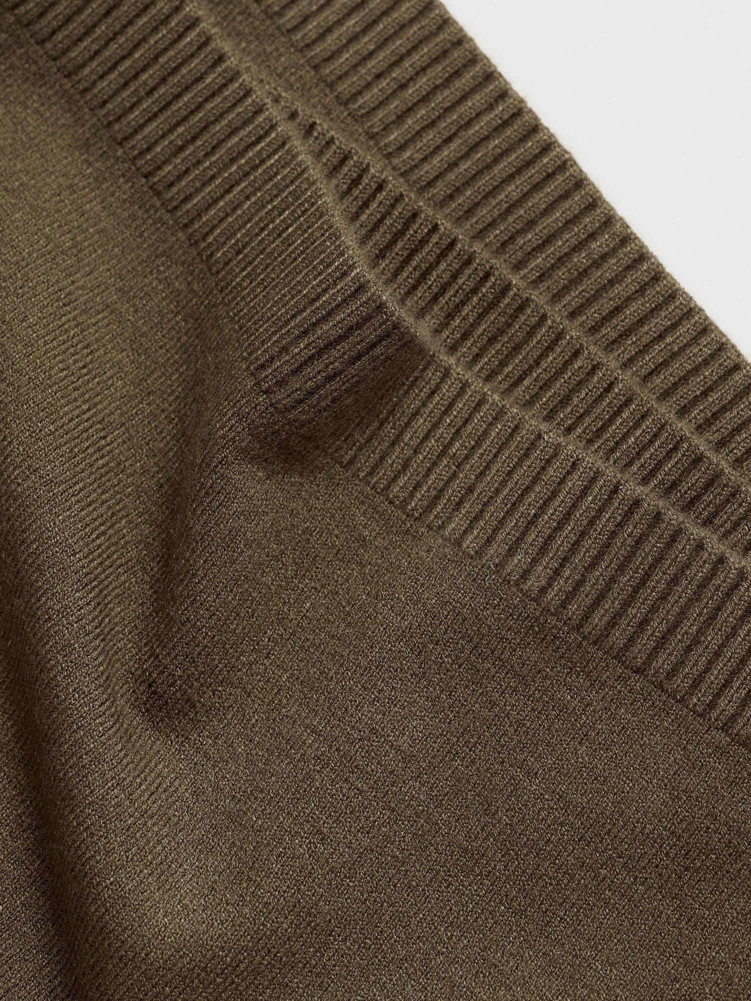 Product image 5 of 7, which shows Mango Vieira Fine Knit Trousers, Khaki, XS