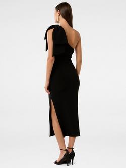 Forever New Jade Bow Bondycon Midi Dress, Black - view 2, Black