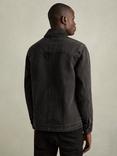 Reiss Tore Regular Fit Denim Shirt, Washed Black