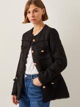 Reiss Petite August Longline Mac Coat, Black