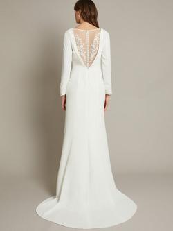Monsoon Aleah Cowl Lace Wedding Dress, Ivory - view 2, Ivory