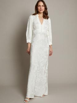 Monsoon Gracie Shirt Wedding Dress, Ivory, Ivory
