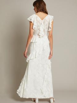 Monsoon Remi Ruffle Maxi Dress, Ivory - view 2, Ivory