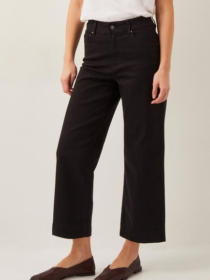 Monsoon Hallie Cropped Jeans, Black