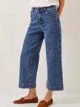 Monsoon Hallie Cropped Jeans, Mid Authentic Blue