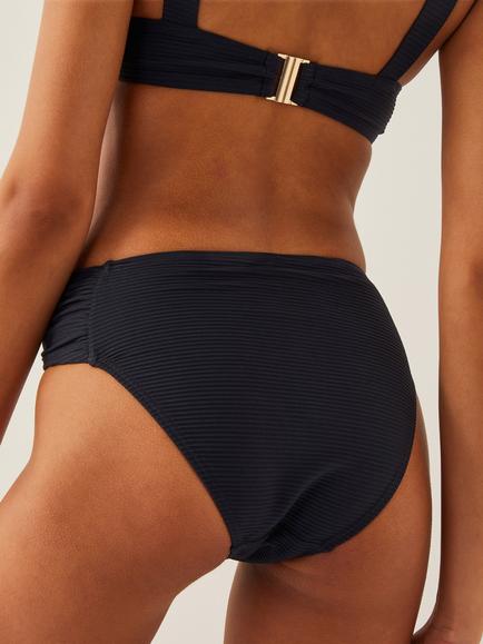 Monsoon Kina Textured Bikini Bottoms, Black - view 2, Black