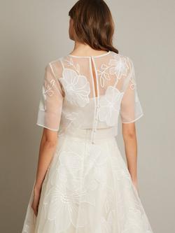 Monsoon Rosie Lace Floral Bridal Top, Ivory - view 2, Ivory