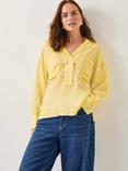 Monsoon Tila Crinkle Textured Shirt, Yellow
