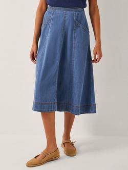 Monsoon Harper Denim Skirt - view 2, Denim Blue