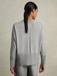 Reiss Faye Wool Cashmere Blend Jumper, Grey, Grey