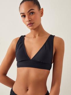 Monsoon Kina Textured Bikini Top, Black, Black