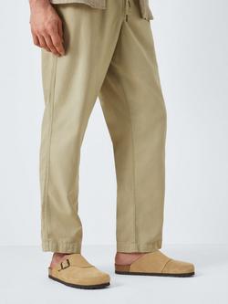 John Lewis Suede Footbed Clog Sandals, Sand - view 2, Sand