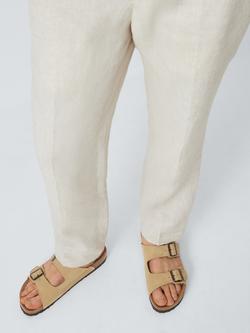 John Lewis Nubuck Backstrap Footbed Sandals, Mushroom - view 2, Mushroom