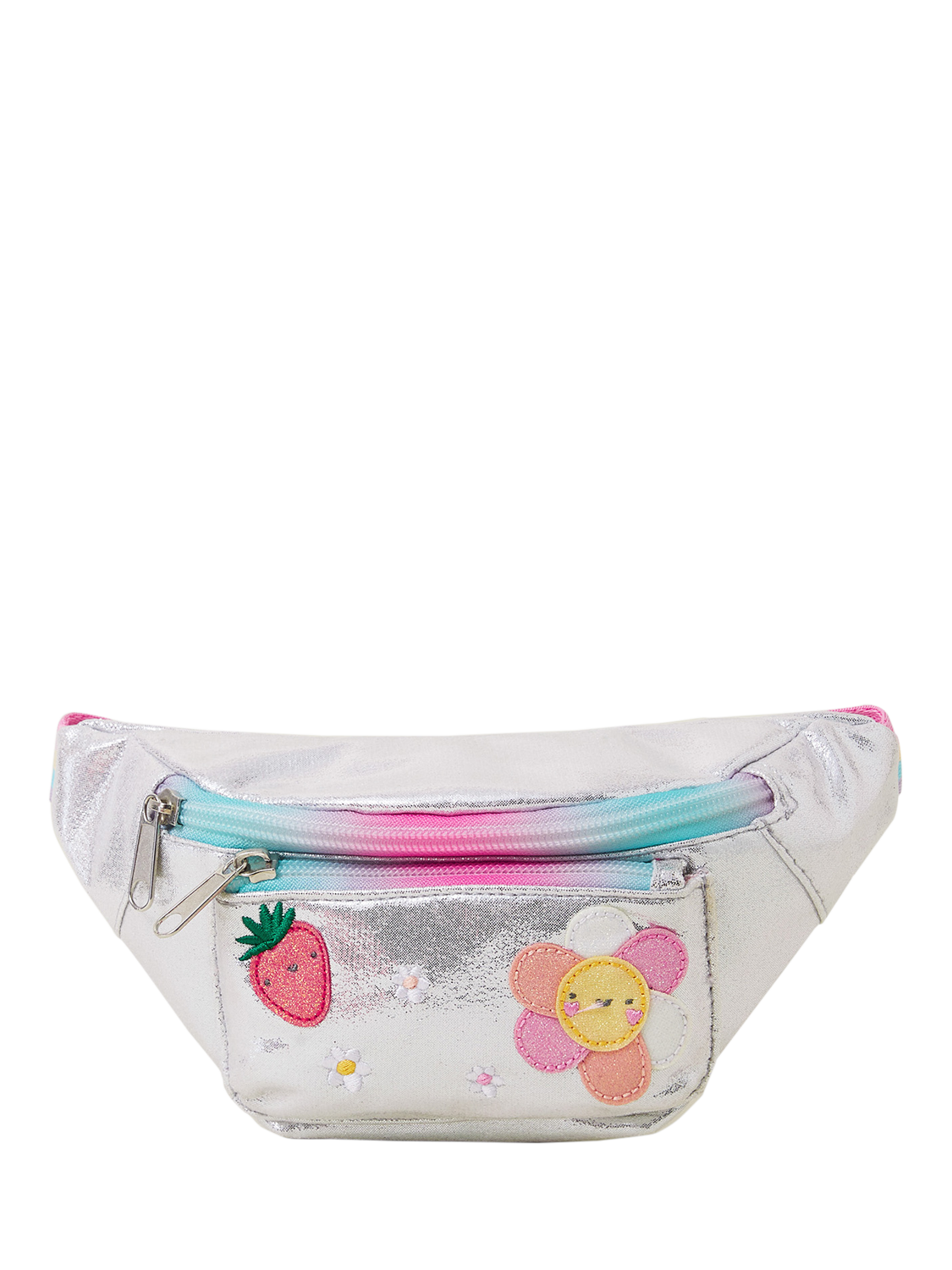 Product image 1 of 3, which shows Angels by Accessorize Kids' Belt Bag, Silver